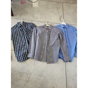 Cat & Jack Boy's Lot of 3 Dress Casual Button Dow. Shirts Large 14